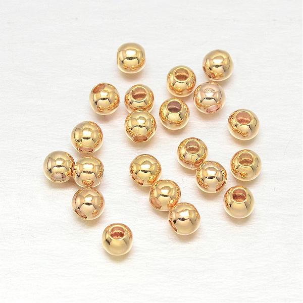 

PandaHall Real Gold Plated Brass Round Spacer Beads, Lead Free & Cadmium Free & Nickel Free, Real 18K Gold Plated, 2mm, Hole: 1mm, about...
