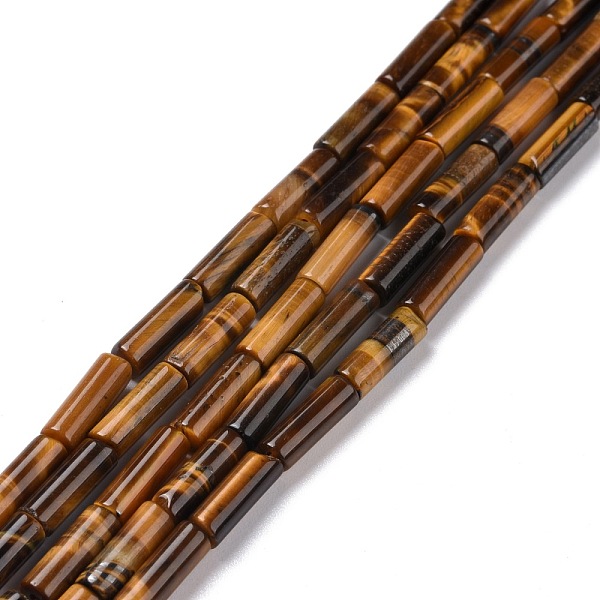 

PandaHall Natural Tiger Eye Beads Strands, Column, 13x4mm, Hole: 1.4mm, about 28pcs/strand, 15.20''(38.6~39.1cm) Tiger Eye Column