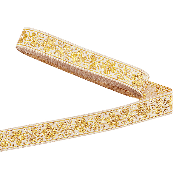 

PandaHall Ethnic Style Polyester Ribbon, Jacquard Ribbon, Tyrolean Ribbon, Flat, Gold, Heart Pattern, 3/4 inch(20mm), about 7.66 Yards...