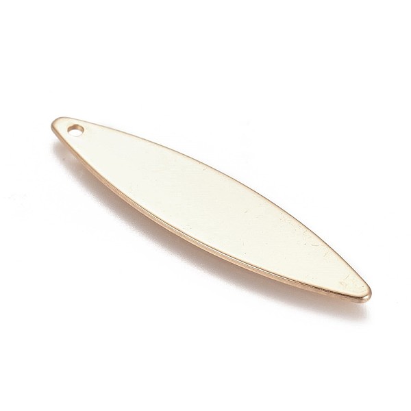 

PandaHall Brass Pendants, Horse Eyes, Blank Stamping Tag, Light Gold, 29.5x7x0.5mm, Hole: 1.4mm Brass Horse Eye