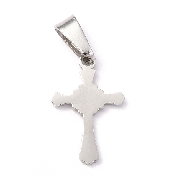 

PandaHall 304 Stainless Steel Pendants, Cross, Stainless Steel Color, 19x12.5x1.3mm, Hole: 3.5x7mm 304 Stainless Steel Cross
