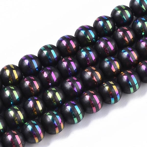 

PandaHall Electroplate Non-magnetic Synthetic Hematite Beads Strands, Round, Multi-color Plated, 8mm, Hole: 1.5mm, about 51pcs/strand, 15.7...