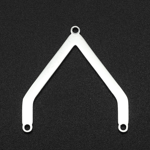 

PandaHall 201 Stainless Steel Chandelier Components Links, Laser Cut, 3 Loop Links, Stainless Steel Color, 26x24.5x1mm, Hole: 1.2mm 201...