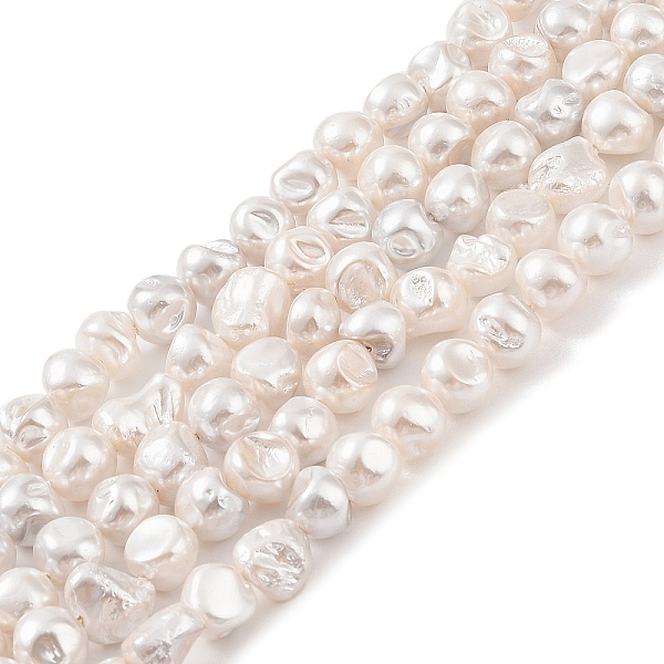 

PandaHall Electroplated Shell Pearl Beads Strands, Nuggets, Antique White, 7~8.5x8.5~11x6~8.5mm, Hole: 1mm, about 47pcs/strand, 15.75 inch...