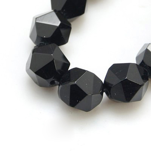 

PandaHall Natural Black Onyx Beads Strands, Star Cut Round Beads, Faceted, Dyed & Heated, 10mm, Hole: 1mm, about 20pcs/strand, 8 inch Black...