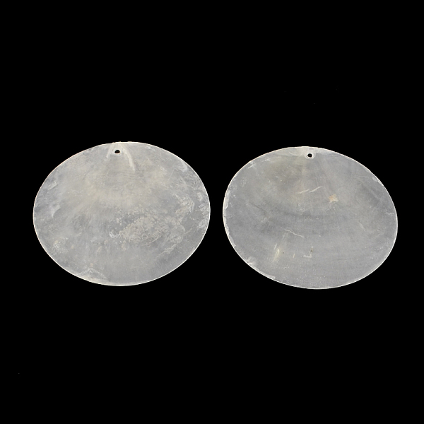 

PandaHall Flat Round Capiz Shell Big Pendants, WhiteSmoke, 60x1mm, Hole: 2mm Capiz Shell Flat Round White