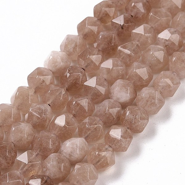 

PandaHall Natural Quartz Beads Strands, Faceted Polygon, Dyed & Heated, Rosy Brown, 7.5~8x8x8mm, Hole: 1.2mm, about 48pcs/strand, 15.35 inch...