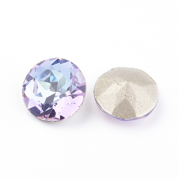 Pointed Back & Back Plated Glass Rhinestone Cabochons