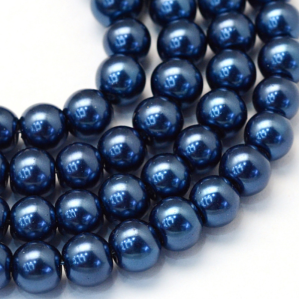 

PandaHall Baking Painted Glass Pearl Bead Strands, Pearlized, Round, Marine Blue, 3~4mm, Hole: 0.5mm, about 195pcs/strand, 23.6 inch Glass...