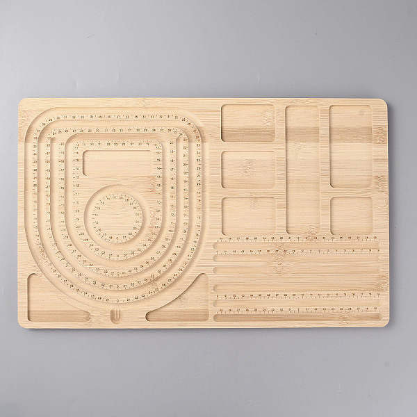 

PandaHall Rectangle Wood Bracelet Design Boards, for Beaded Bracelet Necklace Jewelry Making, BurlyWood, 44x27.3x1cm Wood Orange