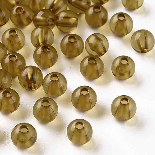 

PandaHall Transparent Acrylic Beads, Round, Goldenrod, 8x7mm, Hole: 2mm Acrylic Round Gold