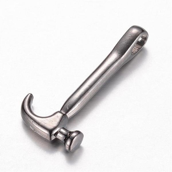 

PandaHall Alloy Pendants, Hammer, Gunmetal, 39.5x19x7mm, Hole: 4x6mm Alloy Tool