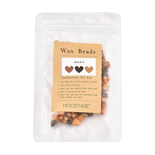 

PandaHall Sealing Wax Particles, for Retro Seal Stamp, Heart, Mixed Color, 7.3x8.6x5mm, about 110~120pcs/bag Wax Multicolor