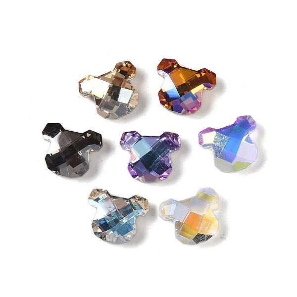 

PandaHall Glass Rhinestone Cabochons, Point Back & Back Plated, Faceted, Mixed Color, 10x12x4.5mm Glass Others Multicolor