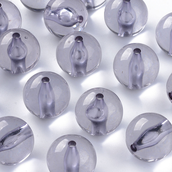 

PandaHall Transparent Acrylic Beads, Round, Lavender, 20x19mm, Hole: 3mm, about 111pcs/500g Acrylic Round Purple