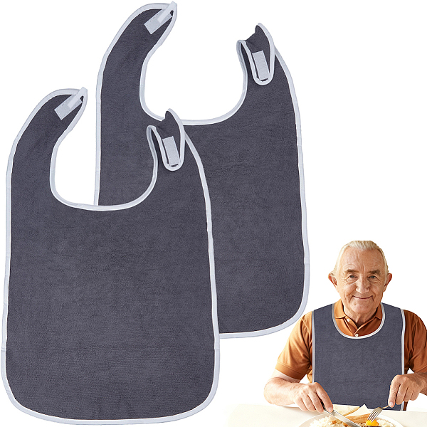 Bavoirs adultes en polyester pour femmes et hommes âgés-image-AJEW-WH20070-234-fr