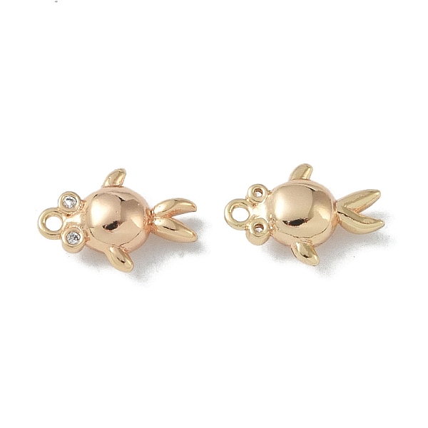 

PandaHall Ocean Collection Theme Jewelry, Brass with Cubic Zirconia Charms, Real 18K Gold Plated, Fish, 12x8x4mm, Hole: 1.2mm Brass+Cubic..., Clear