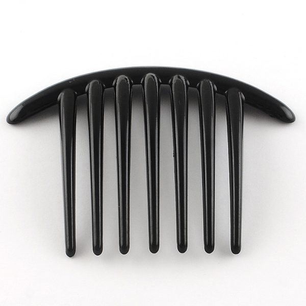 

PandaHall Hair Accessories Plastic Hair Comb Findings, Black, 81~82x102x4~4.5mm Plastic Black
