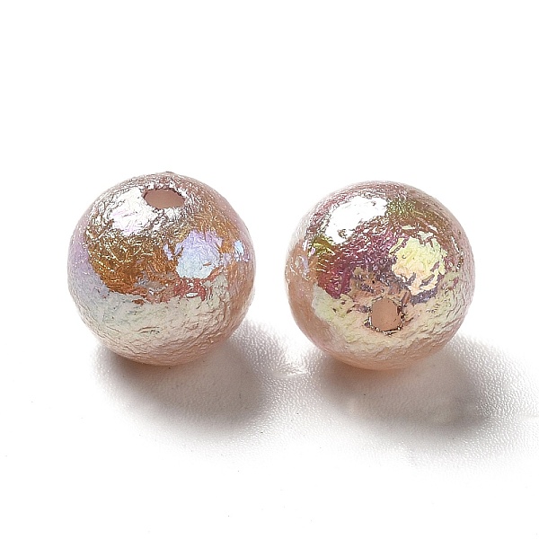 

PandaHall UV Plating Opaque Acrylic Beads, Iridescent, AB Color Plated, Round, Sienna, 10mm, Hole: 1.6mm Acrylic Round Brown