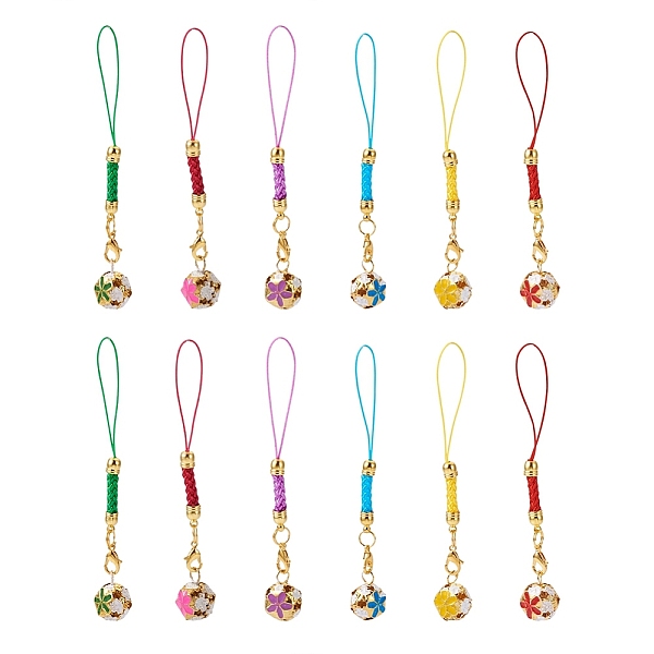 

PandaHall Sparkeads DIY Mobile Strap Making Kit, Including Iron Pendants & Polyester Cord Mobile Straps, Mixed Color, 8.8cm Iron Multicolor