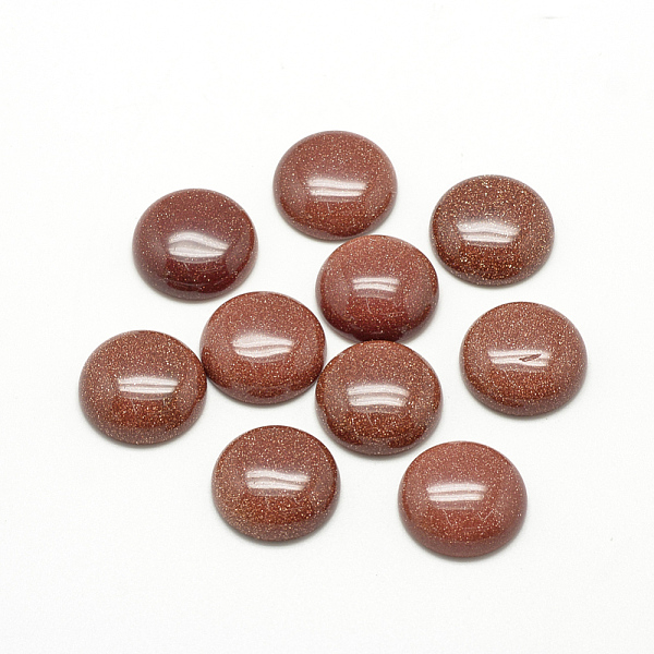 

PandaHall Synthetic Goldstone Cabochons, Half Round/Dome, 12x5mm Goldstone Half Round