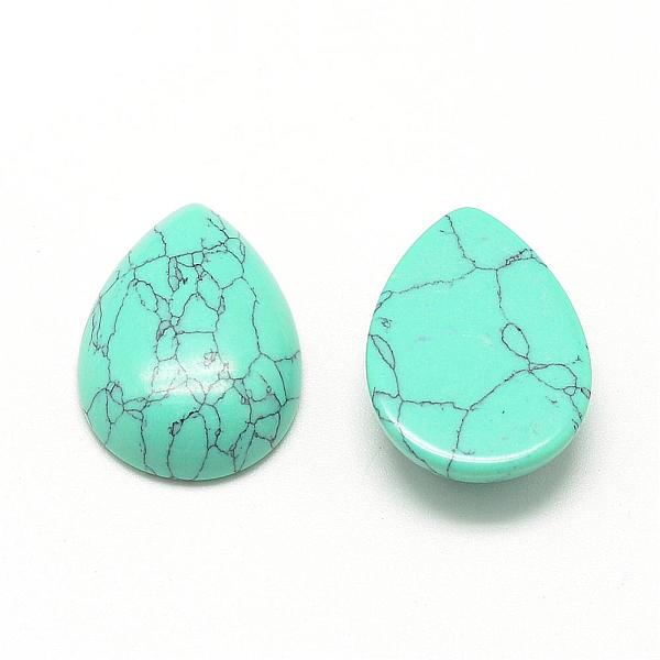 

PandaHall Synthetic Turquoise Cabochons, Dyed, teardrop, 17~18x12~13x5mm Synthetic Turquoise Teardrop