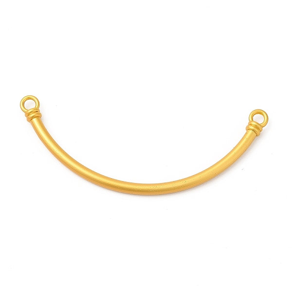 

PandaHall Rack Plating Alloy Connector Charms, Curved Bar Links, Matte Gold Color, 24x63x3mm, Hole: 2.8mm Alloy Others