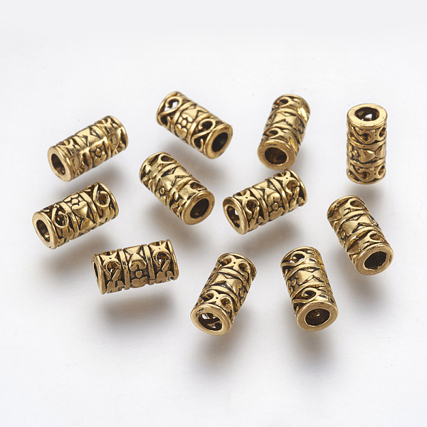 

PandaHall Tibetan Style Alloy Beads, Column, Cadmium Free & Lead Free, Antique Golden, 12x6mm, Hole: 3.5mm Alloy Column