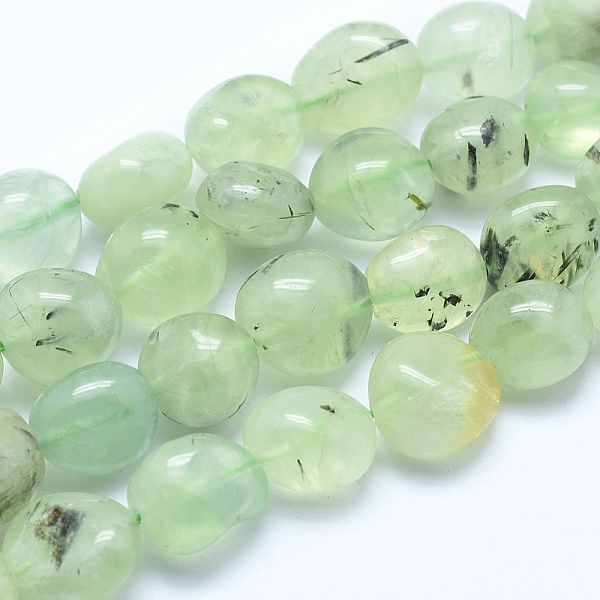 

PandaHall Natural Prehnite Beads Strands, Tumbled Stone, Nuggets, 10~16x7~14mm, Hole: 0.8mm, about 25~35pcs/strand, 15.7 inch(40cm) Prehnite...