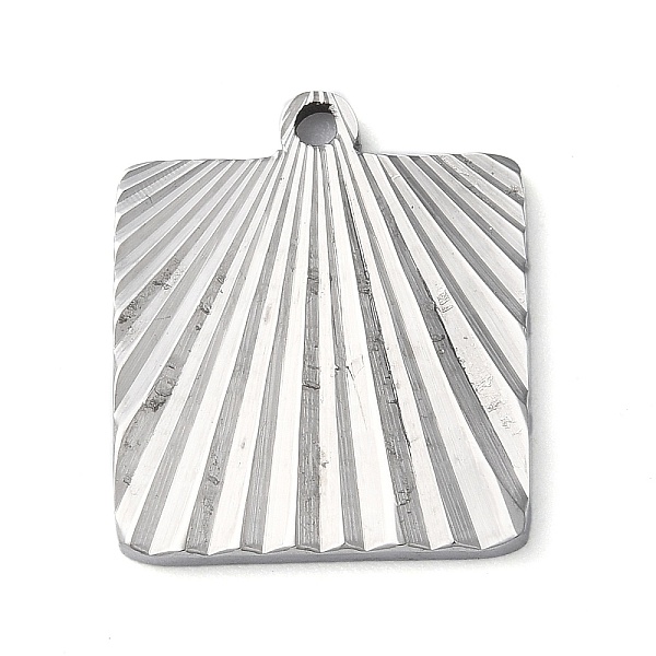 

PandaHall 304 Stainless Steel Pendants, Square Charm, Stainless Steel Color, 20x17x1.8mm, Hole: 1.6mm 304 Stainless Steel Square