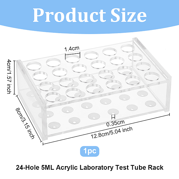 24-Loch-5-ml-Acryl-Labor-Reagenzglasgestell