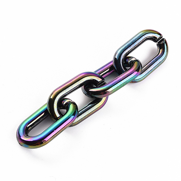 

PandaHall Acrylic Linking Rings, Quick Link Connectors, For Jewelry Chains Making, AB Color Plated, Oval, Rainbow color Plated...