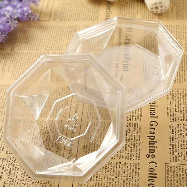 

PandaHall Plastic Cake Containers, Disposable Dessert Cake Boxes, with Lids, Octagon, Clear, 150x150x60mm Plastic Octagon Clear