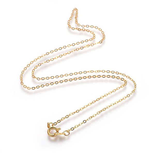 

PandaHall Brass Cable Chain Necklaces, Nickel Free, Golden, 16 inch, 2x1.5mm Brass