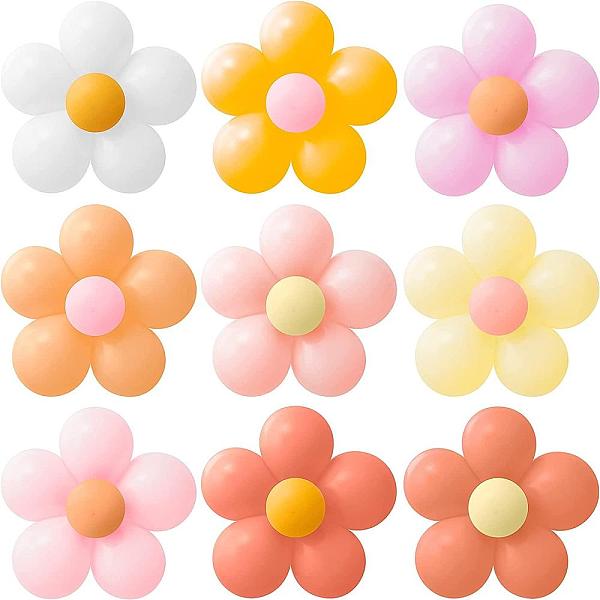 

PandaHall Summer Sunflower Little Daisy Balloon Set, Colorful, 250mm Aluminum