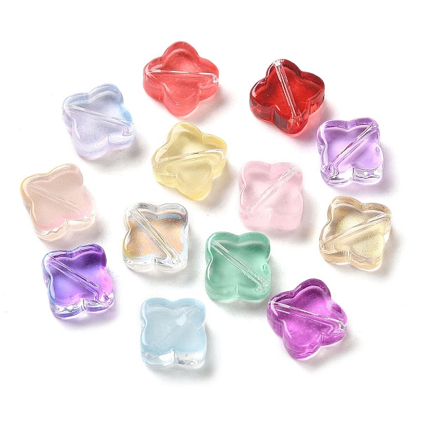 

PandaHall Transparent Glass Beads, Rhombus, Mixed Color, 11.5x11.5x4.5mm, Hole: 1.2mm Glass Rhombus Multicolor