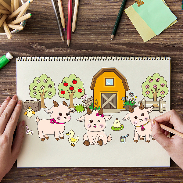 

PandaHall PVC Plastic Stamps, for DIY Scrapbooking, Photo Album Decorative, Cards Making, Stamp Sheets, Goat Pattern, 16x11x0.3cm Plastic...