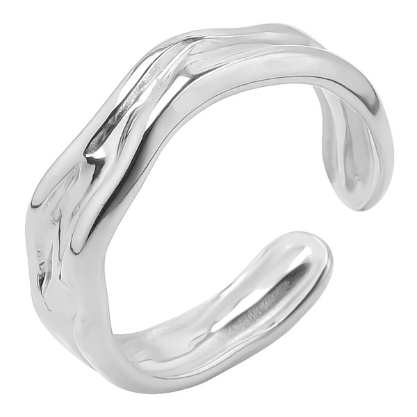

PandaHall Minimalist Serpent Stainless Steel Ring Open Cuff Rings for Women, Stainless Steel Color Other
