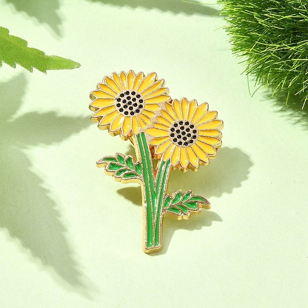 Sonnenblumen-Emaille-Pins