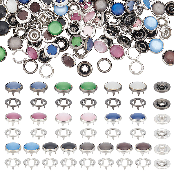 Nbeads 50 Set Mit 10 Druckknöpfen Aus Messing