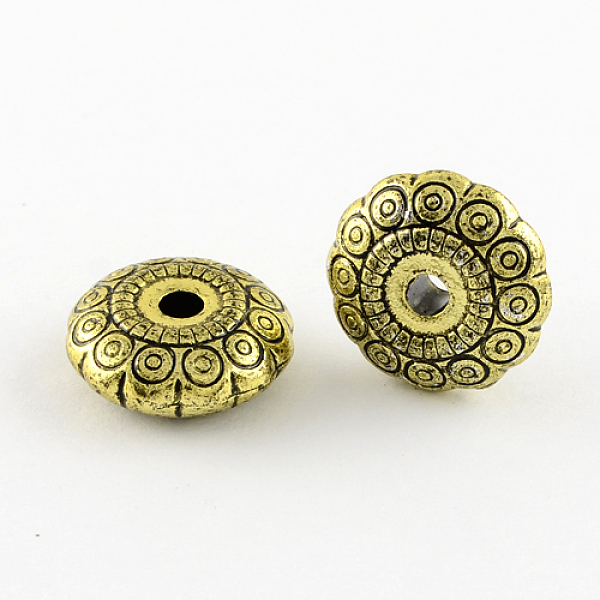 

PandaHall Vintage Acrylic Beads, Rondelle, Antique Golden Plated, 19x7.5mm, Hole: 3.5mm, about 305pcs/500g Acrylic Rondelle