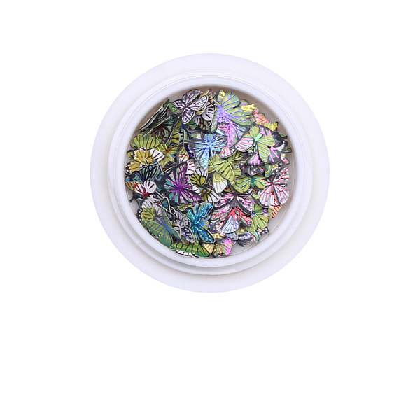 

PandaHall Shining Paper Cabochons, Metal Enlaced, Nail Art Studs, Nail Art Decorations Accessories, Butterfly, Mixed Color..., Multicolor