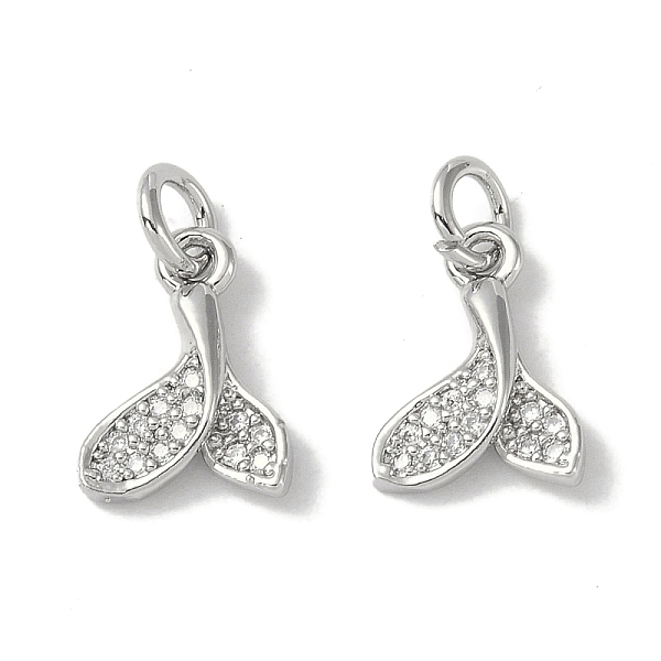 

PandaHall Brass Micro Pave Clear Cubic Zirconia Pendants, Fishtail, with Jump Ring, Platinum, 13x9.5x3mm, Hole: 5.5mm Brass+Cubic Zirconia...