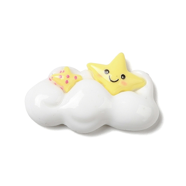 

PandaHall Opaque Cartoon Resin Cabochons, for Jewelry Making, Cloud, 19x31x7mm Resin Cloud White