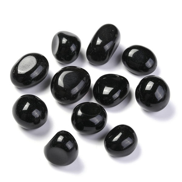 

PandaHall Natural Obsidian Beads, Healing Stones, for Energy Balancing Meditation Therapy, No Hole, Nuggets, Tumbled Stone, Vase Filler Gems...
