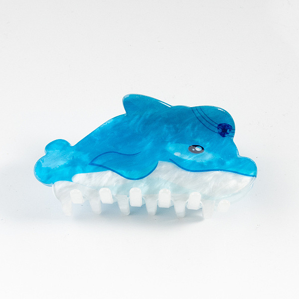 

PandaHall Cartoon PVC Claw Hair Clips, DIY Hair Accessories, Dolphin, 50x92x42mm PVC Dolphin