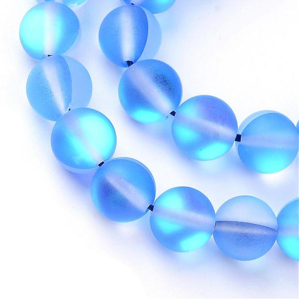 Chapelets de perles en pierre de lune synthétique