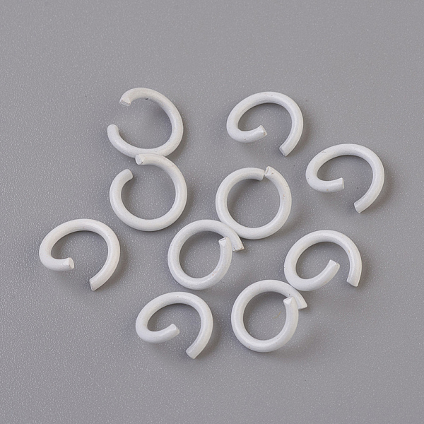 

PandaHall Iron Jump Rings, Open Jump Rings, White, 17 Gauge, 8~8.5x1.2mm, Inner Diameter: 5~6mm Iron White