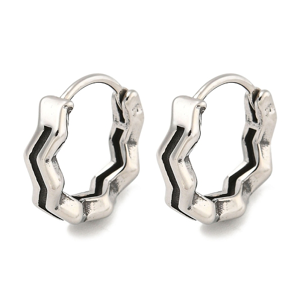

PandaHall 316 Surgical Stainless Steel Hoop Earrings, Ring, Antique Silver, 14x4mm 316 Surgical Stainless Steel Ring
