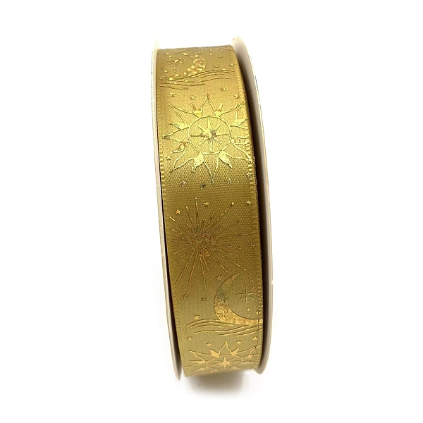 

PandaHall 48 Yards Gold Stamping Polyester Ribbon, Moon Sun Printed Ribbon for Gift Wrapping, Party Decorations, Dark Goldenrod, 1 inch...
